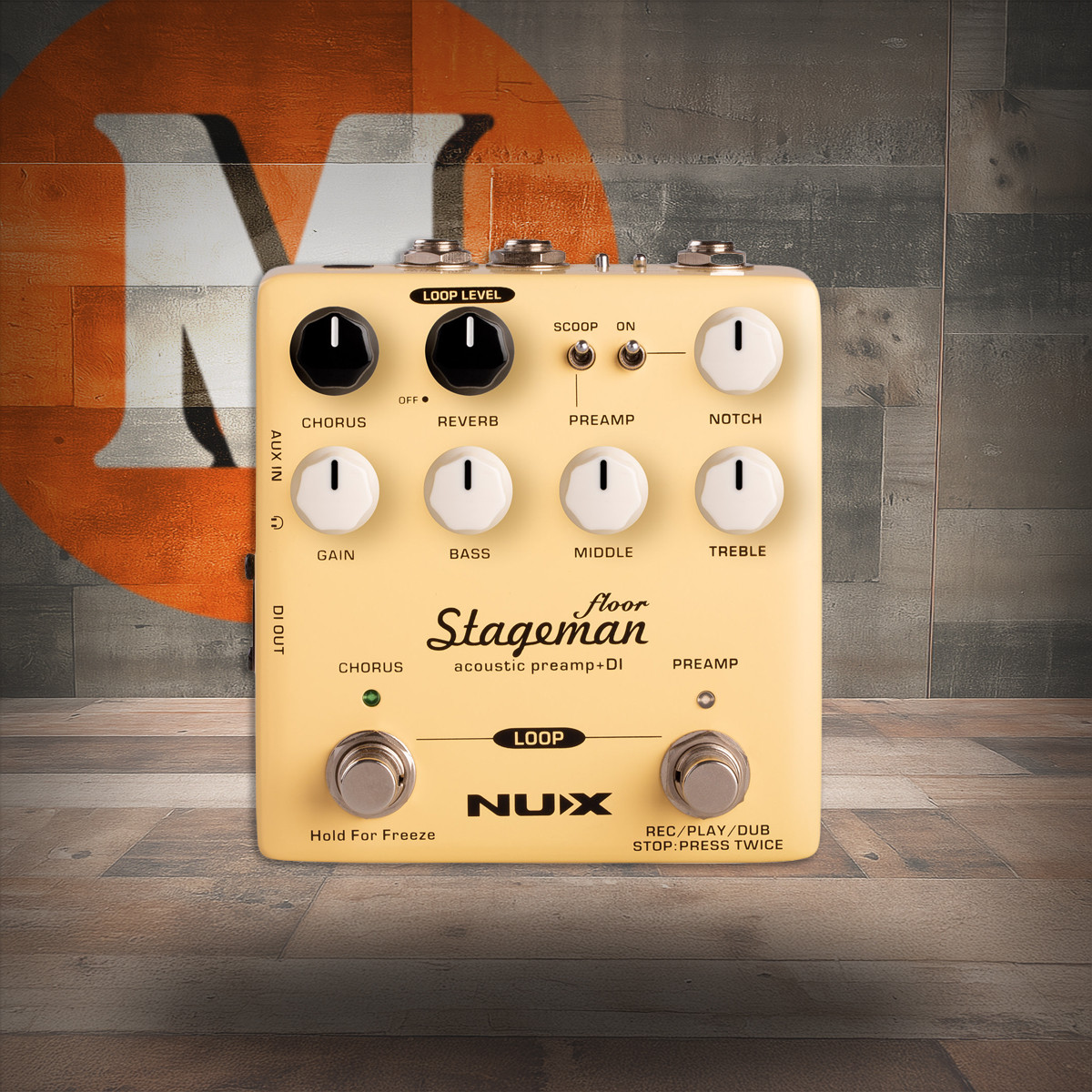 NUX Stageman Floor Acoustic Pre-Amp & DI (NUX NAP5) | Musician Madness