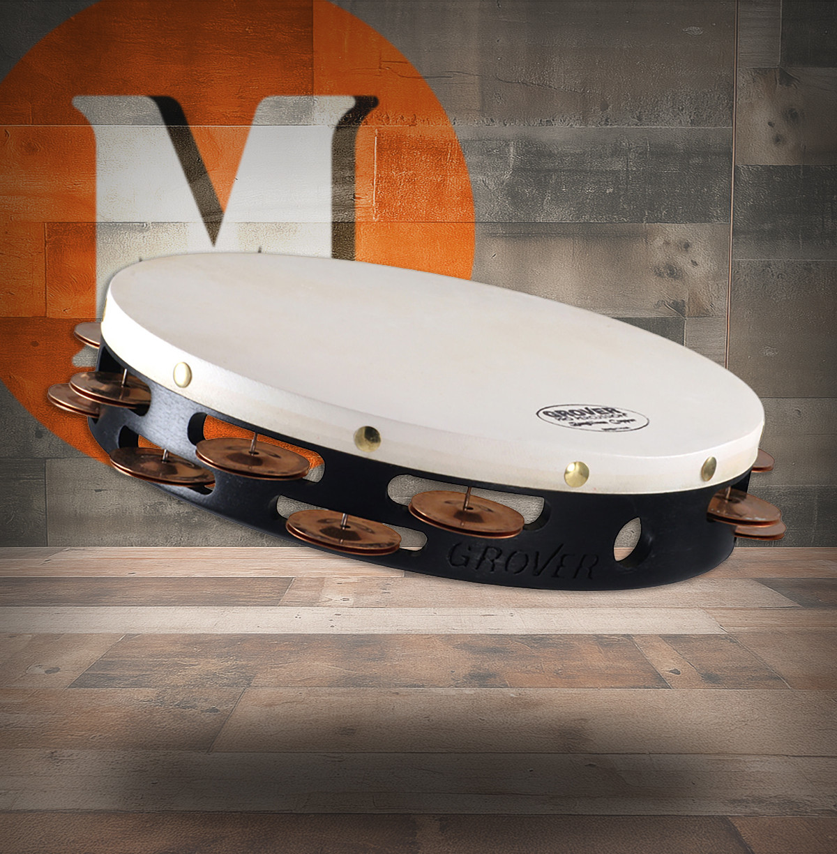 Grover Pro T2/BC Projection-Plus 10" Double-Row Tambourine (w/ Beryllium Copper Jingles) (T2/BC) | Musician Madness