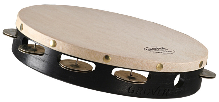 Grover Pro T1/GS Projection-Plus 10" Single-Row Tambourine (w/ German Silver Jingles) (T1/GS) | Musician Madness