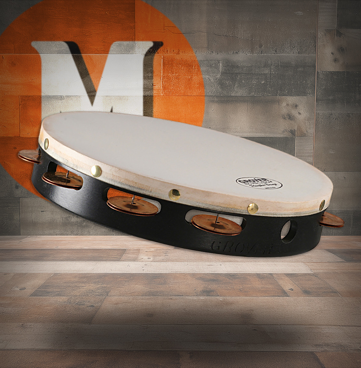 Grover Pro T1/PHBR Projection-Plus 10" Single-Row Tambourine (w/ Phosphor Bronze Jingles) (T1/PHBR) | Musician Madness