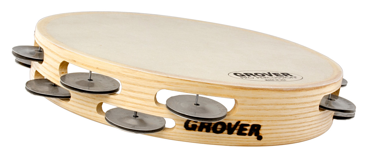 Grover Pro T2/GS-B 10" Double-Row Bantamweight Tambourine (w/ German Silver Jingles) (T2/GS-B) | Musician Madness