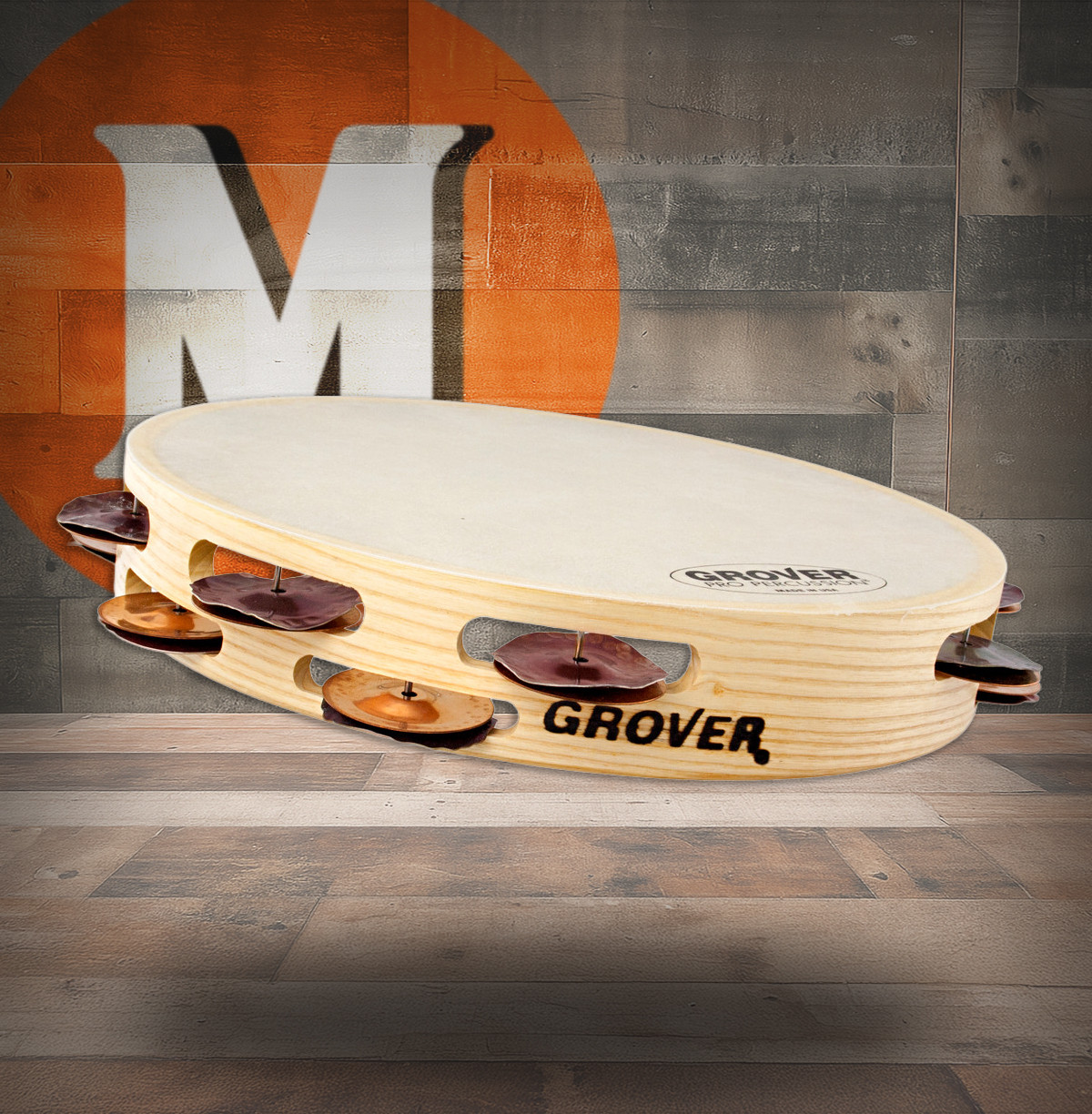 Grover Pro T2/HTSPH-B 10" Double-Row Bantamweight Tambourine (w/ Custom Dry Silver/Bronze Combo Jingles) (T2/HTSPH-B)