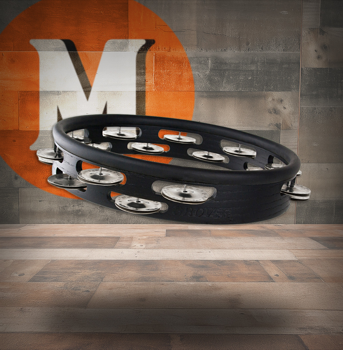 Grover Pro T2/GS-H Studio Pro 10" Double-Row Tambourine (w/ German Silver Jingles) - Headless (T2/GS-H) | Musician Madness