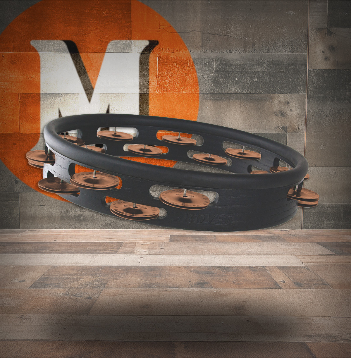 Grover Pro T2/PHBR-H Studio Pro 10" Double-Row Tambourine (w/ Phosphor Bronze Jingles) - Headless  (T2/PHBR-H)