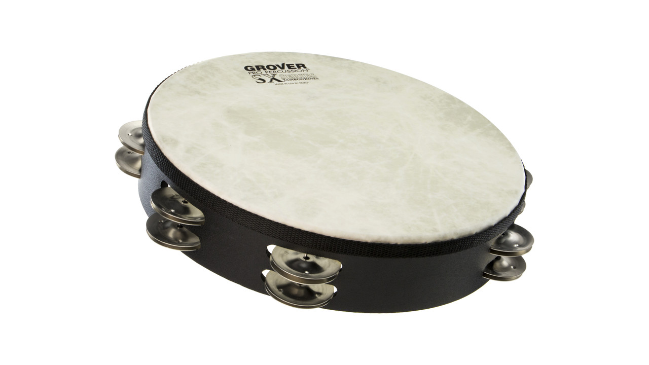 Grover Pro SX-GS SX Series 10" Double-Row Tambourine (w/ Dimpled Silver Jingles) (SX-GS) | Musician Madness