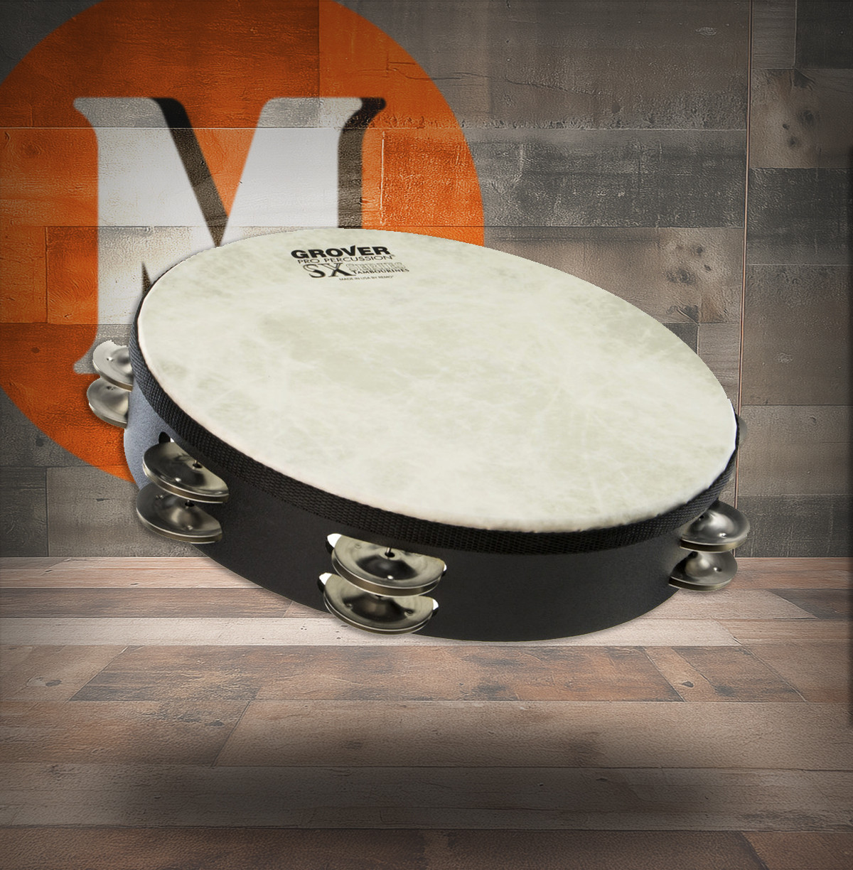 Grover Pro SX-GS SX Series 10" Double-Row Tambourine (w/ Dimpled Silver Jingles) (SX-GS) | Musician Madness