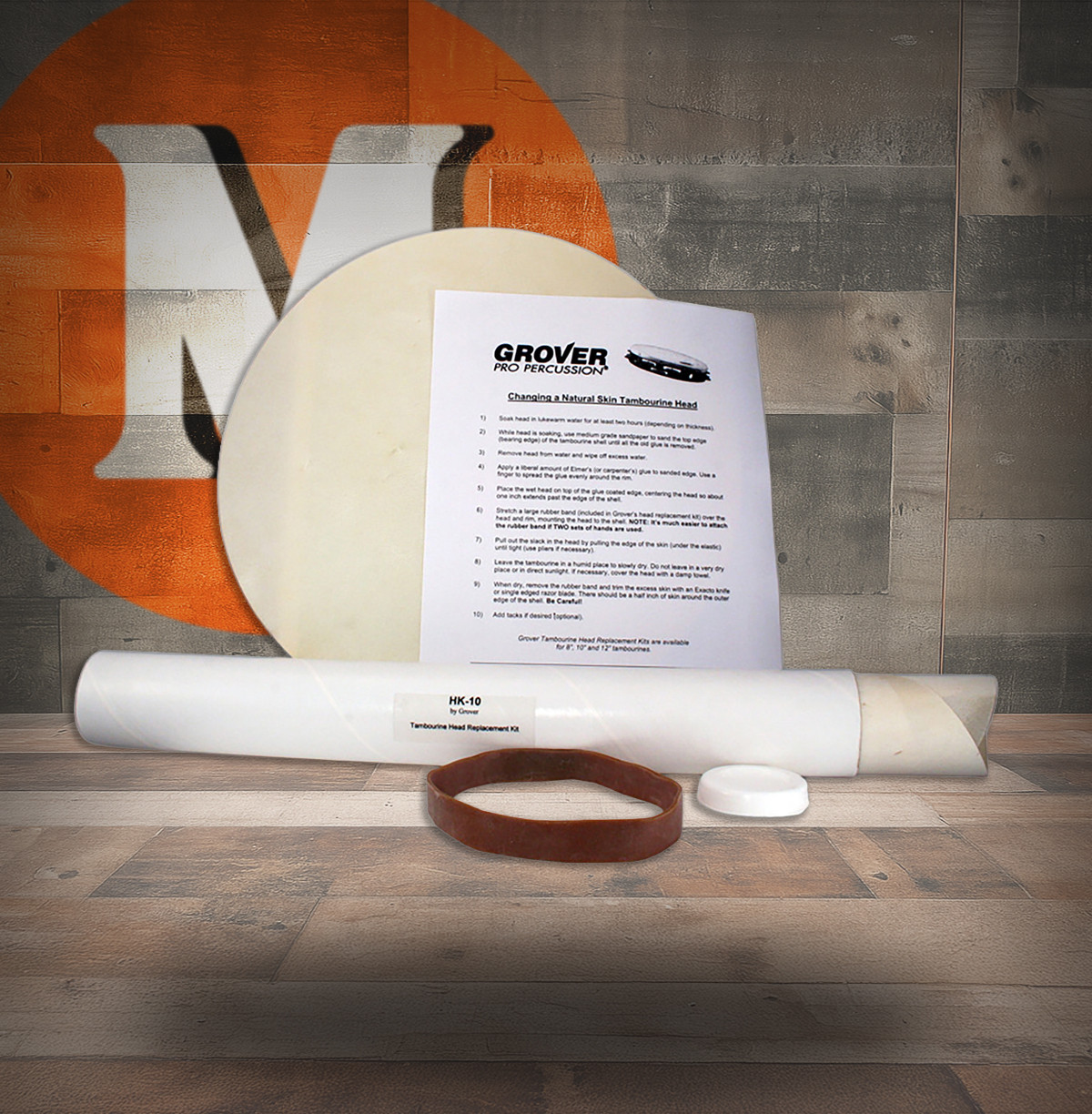 Grover Pro HK-12 12" Tambourine Head Replacement Kit (HK-12) | Musician Madness
