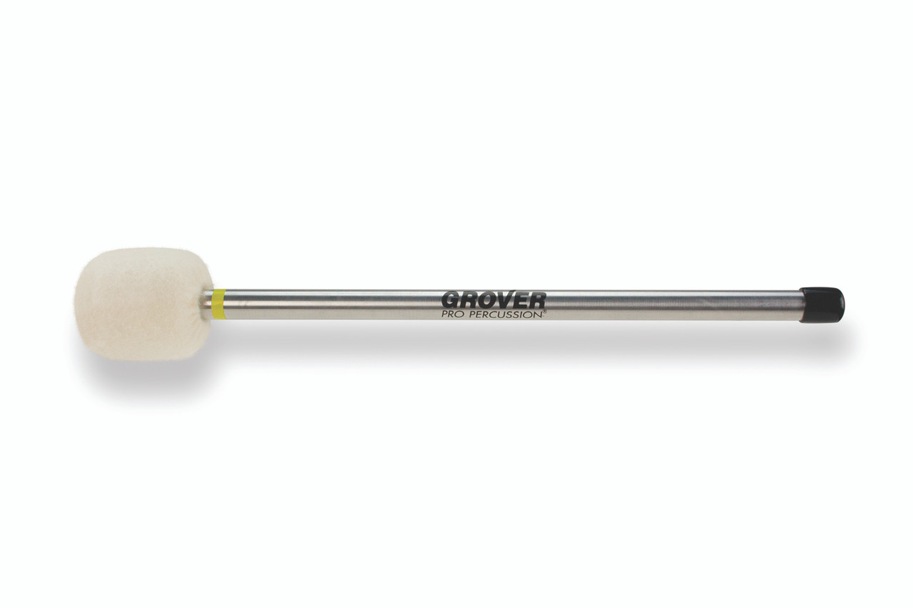 Grover Pro BDM-1A Legato Bass Drum Mallet (Yellow) - Aluminum Handle (BDM-1A)