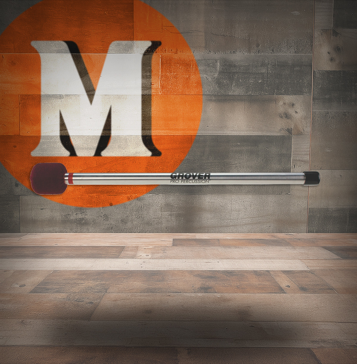 Grover Pro BDM-4A Ultra Staccato Bass Drum Mallet (Red) - Aluminum Handle (BDM-4A)