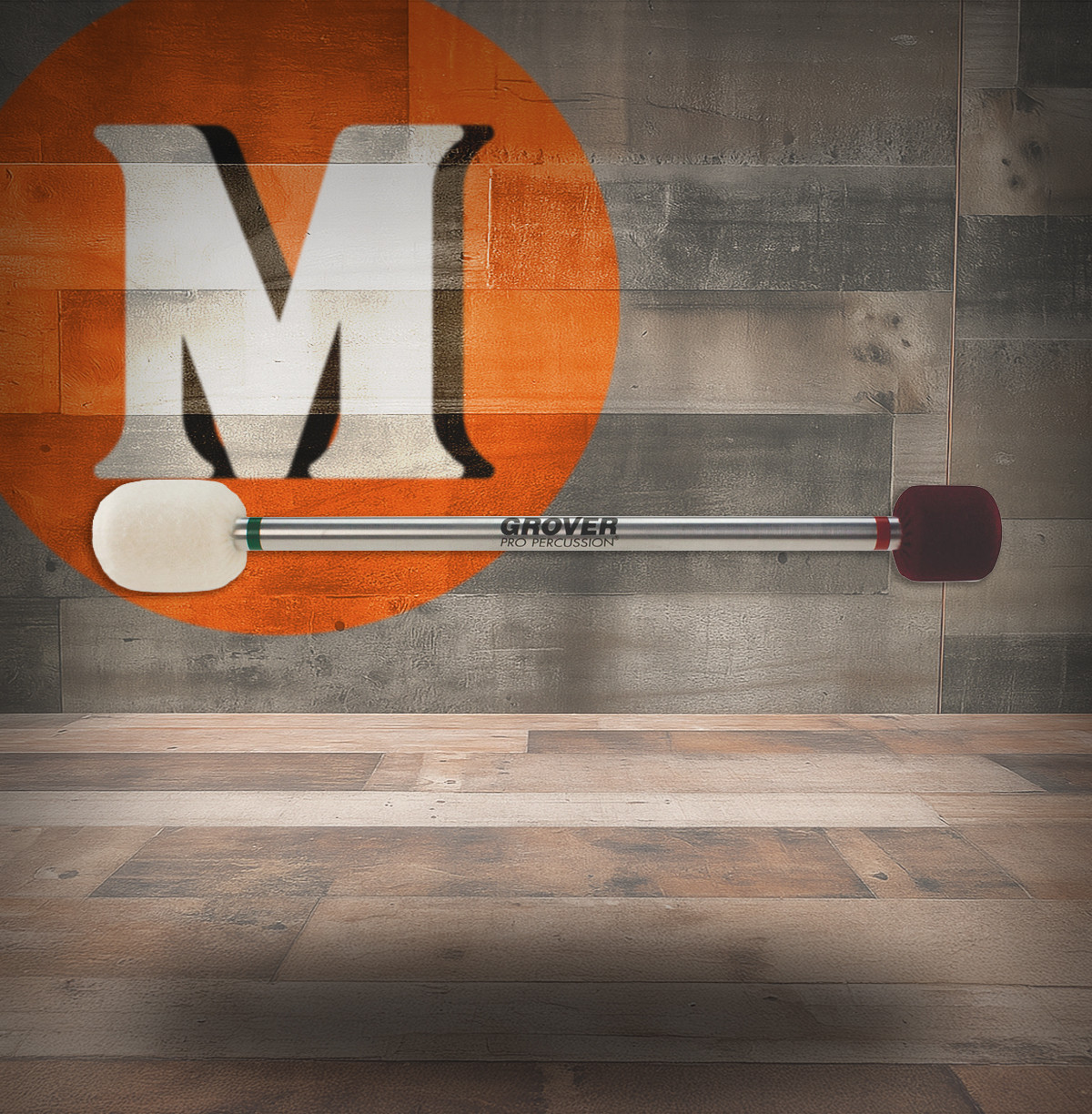 Grover Pro BDM-DA-2 Dual General & Ultra Staccato Bass Drum Mallet - Aluminum Handle (BDM-DA-2)