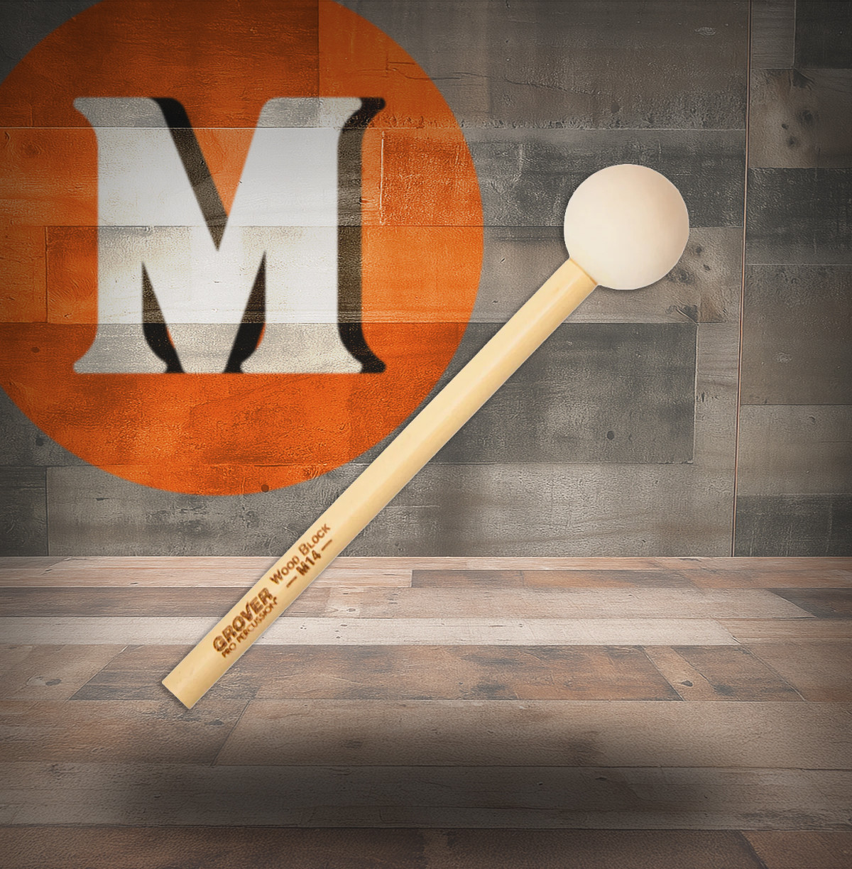 Grover Pro M14 Hard 1" Rubber Wood Block Mallet (M14) | Musician Madness