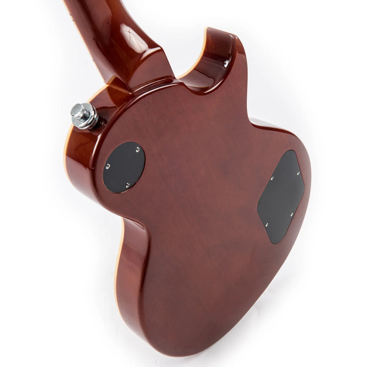 Vintage V100AFD Reissued Electric Guitar Left Hand - Flamed Amber (LV100AFD)