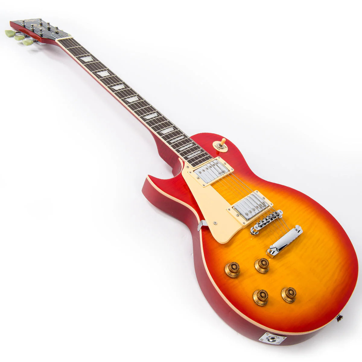 Vintage V100 Reissued Electric Guitar Left Hand - Cherry Sunburst (LV100CS)