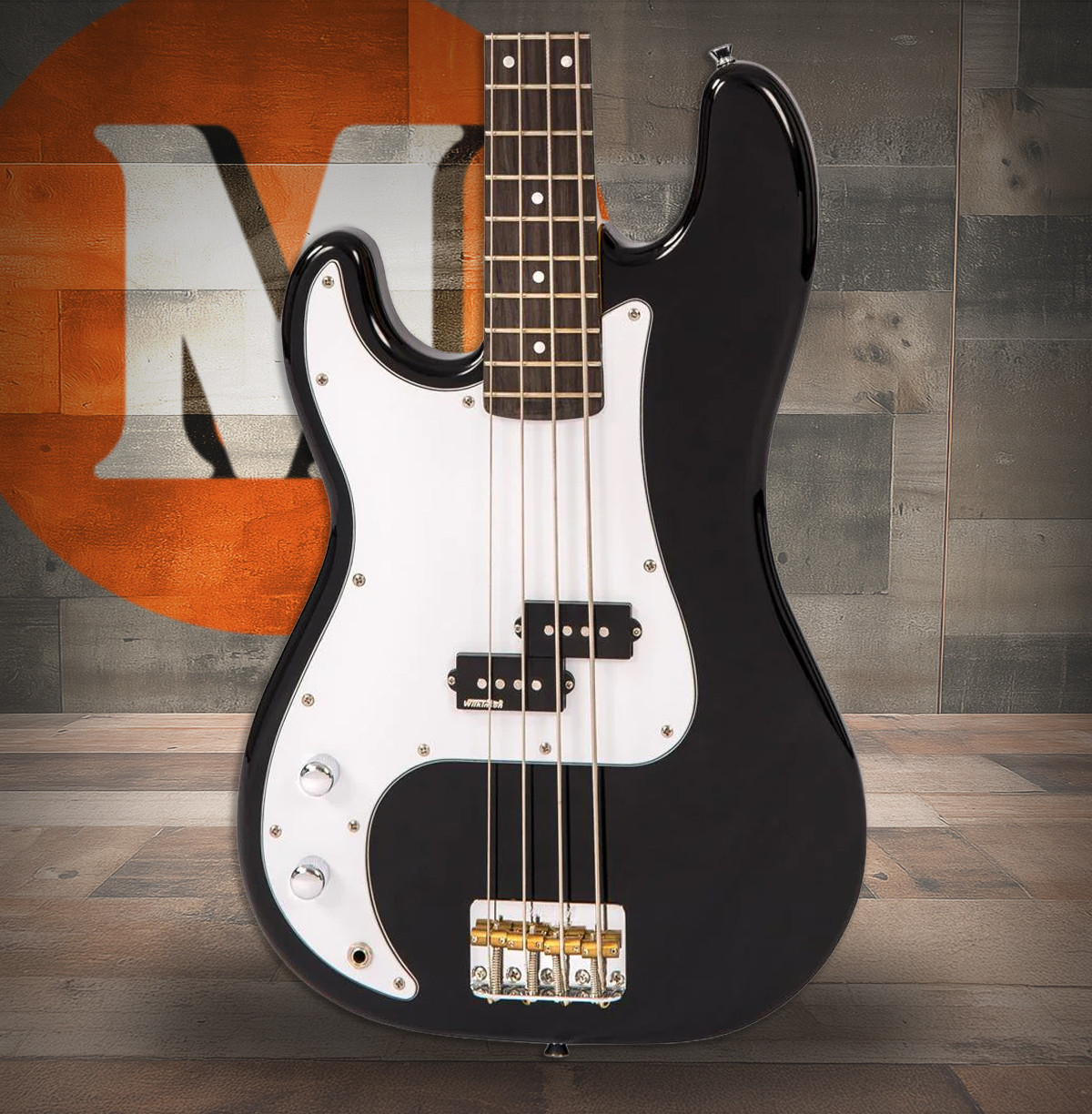 Vintage V4 Reissued Bass Left Hand - Boulevard Black LV4BB)|Musician Madness