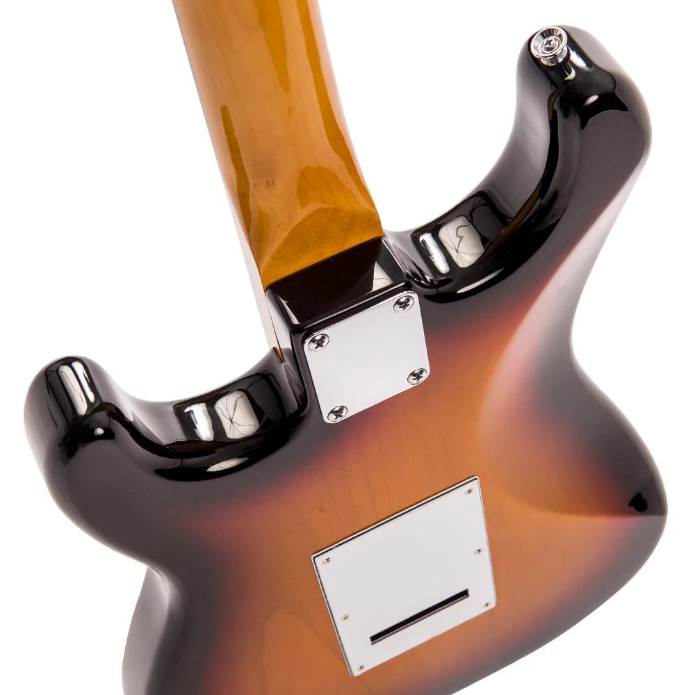 Vintage V6 ReIssued Electric Guitar ~ Sunset Sunburst LV6SSB)