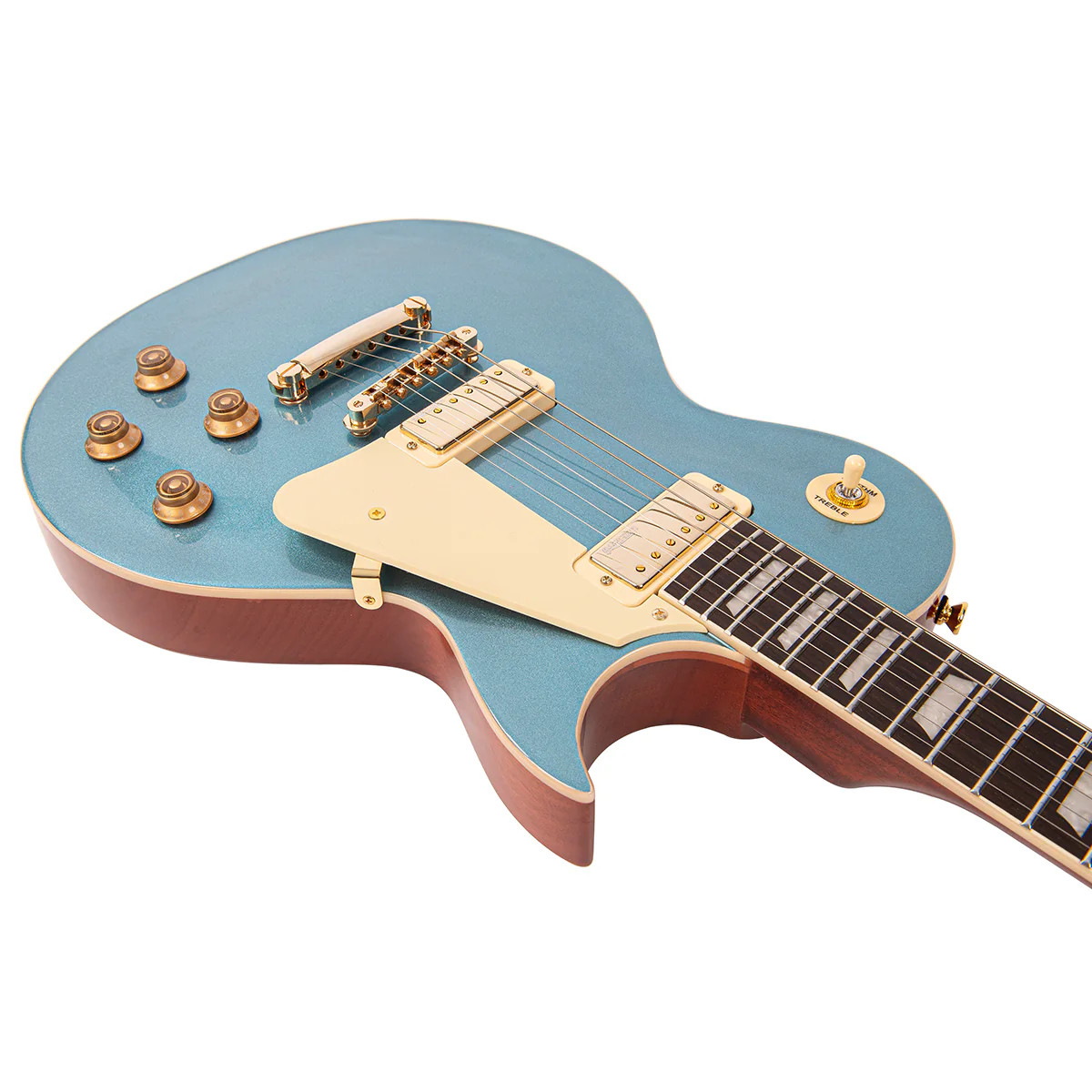 Vintage V100M Mini Double Coil ReIssued Electric Guitar ~ Gun Hill Blue (V100MGHB) | Musician Madness