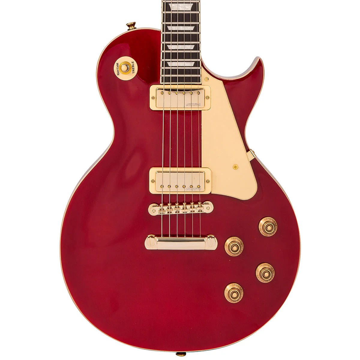 Vintage V100M Mini Double Coil ReIssued Electric Guitar - Wine Red (V100MWR) | Musician Madness