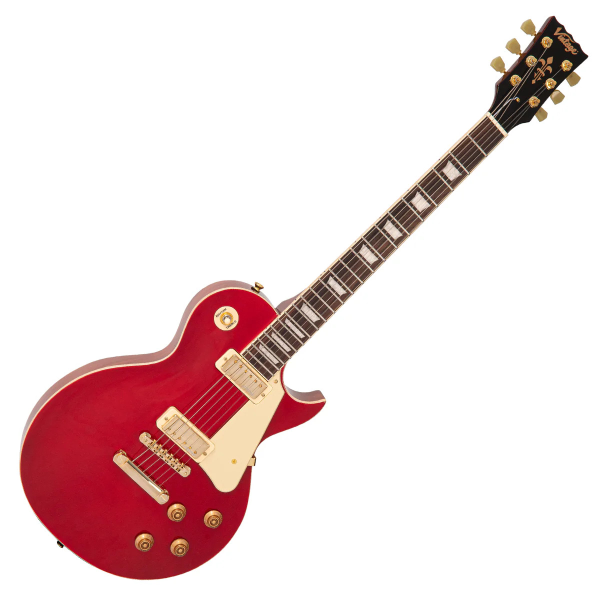 Vintage V100M Mini Double Coil ReIssued Electric Guitar - Wine Red (V100MWR) | Musician Madness