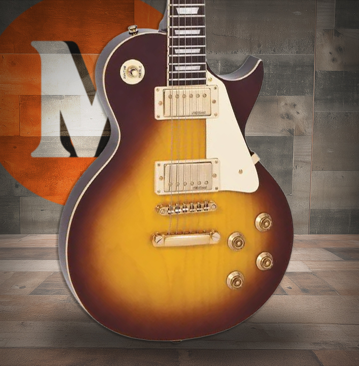 Vintage V100 ReIssued Electric Guitar - Tobacco Sunburst (V100TSB) | Musician Madness