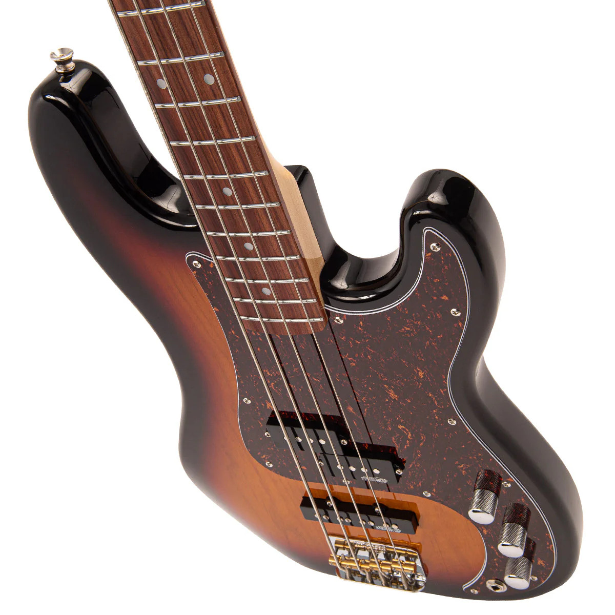 Vintage V42SSB V42 'Reissued' Series PJ Pickups with Vol/Vol/Tone 3 Tone Sunburst (V42SSB) | Musician Madness