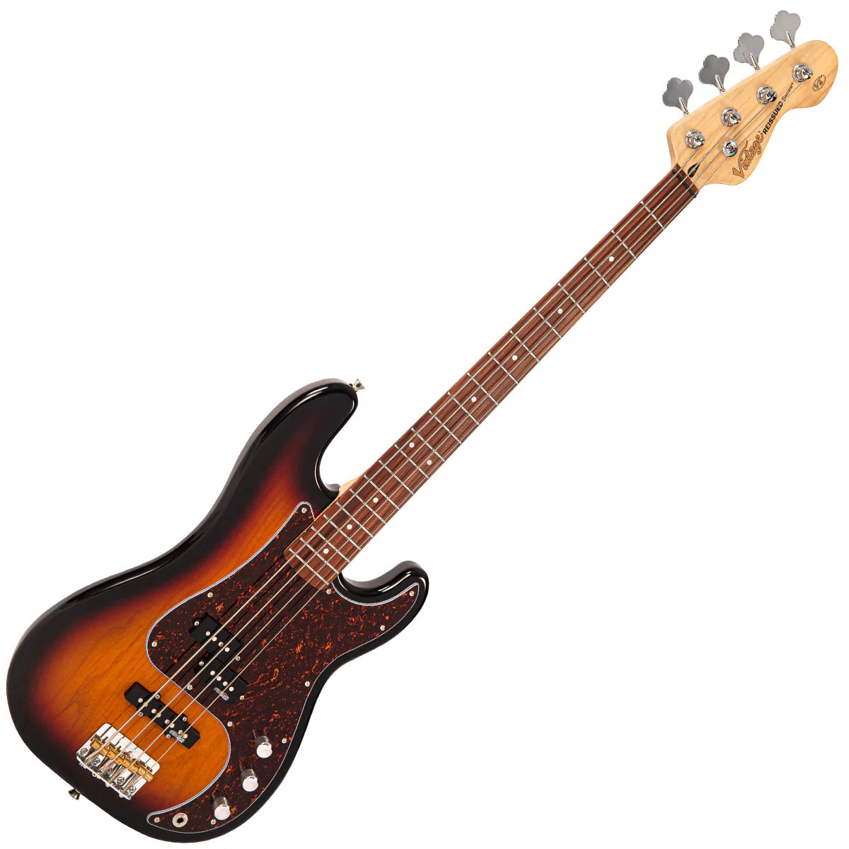 Vintage V42SSB V42 'Reissued' Series PJ Pickups with Vol/Vol/Tone 3 Tone Sunburst (V42SSB) | Musician Madness