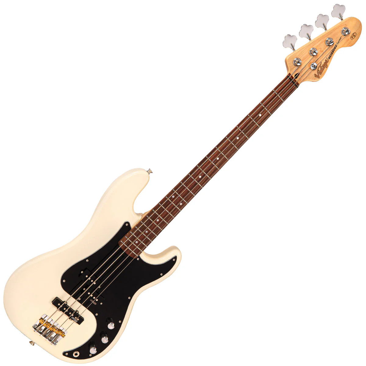 Vintage V42 ReIssued Bass Guitar - Vintage White (V42VW)