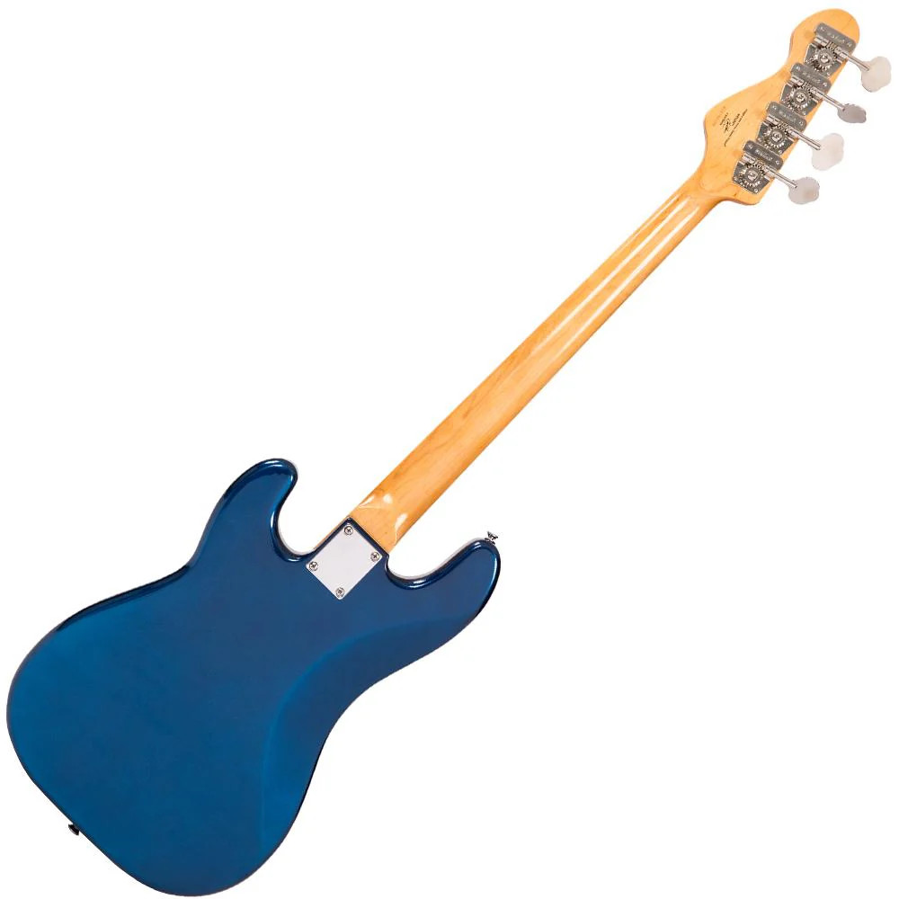 Vintage V4 Reissued Bass Guitar - Bayview Blue (V4BBL)