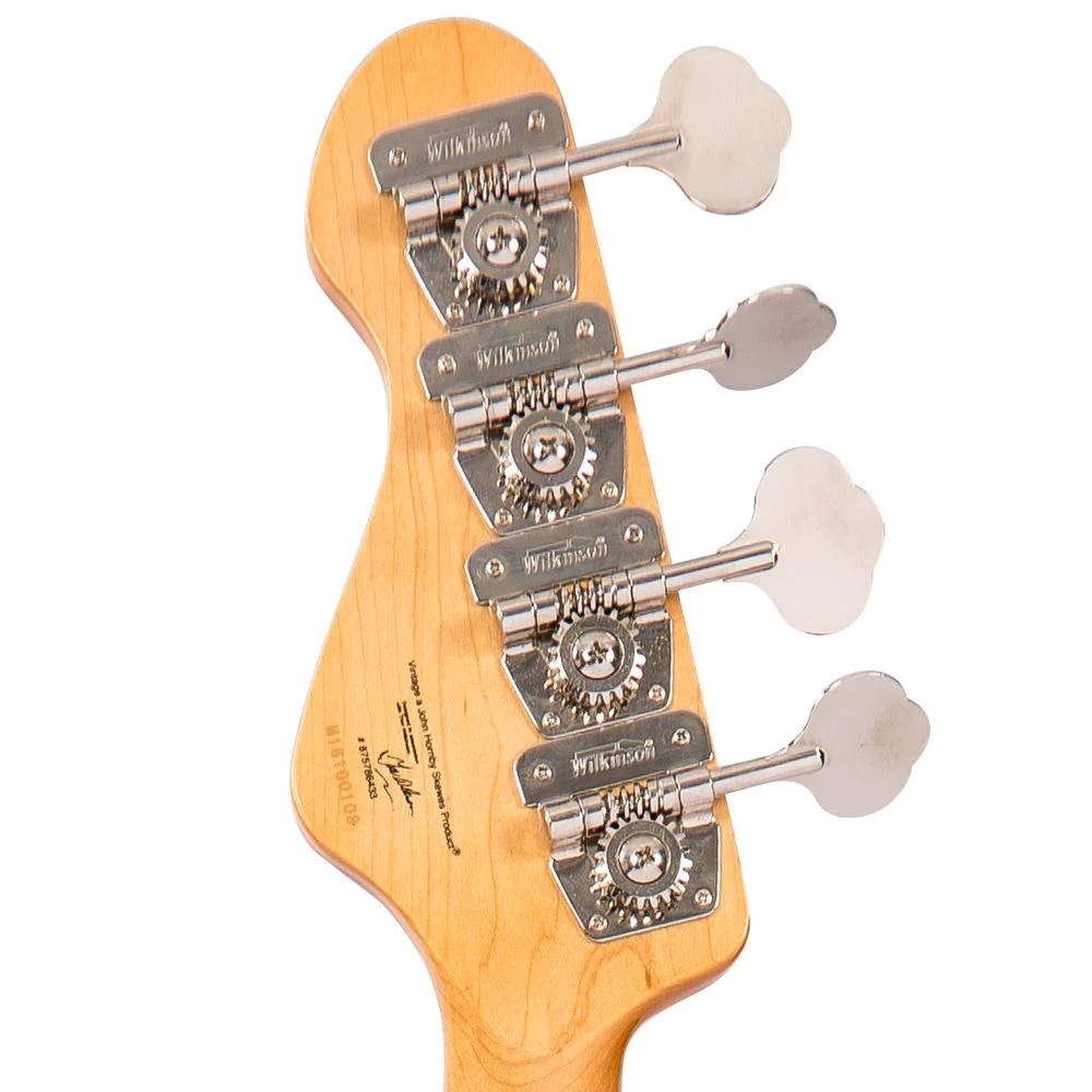 Vintage V4 Reissued Bass Guitar - Bayview Blue (V4BBL)