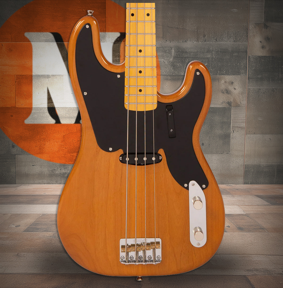 Vintage V51 ReIssued Bass Guitar - Vintage Blonde (V51BD)