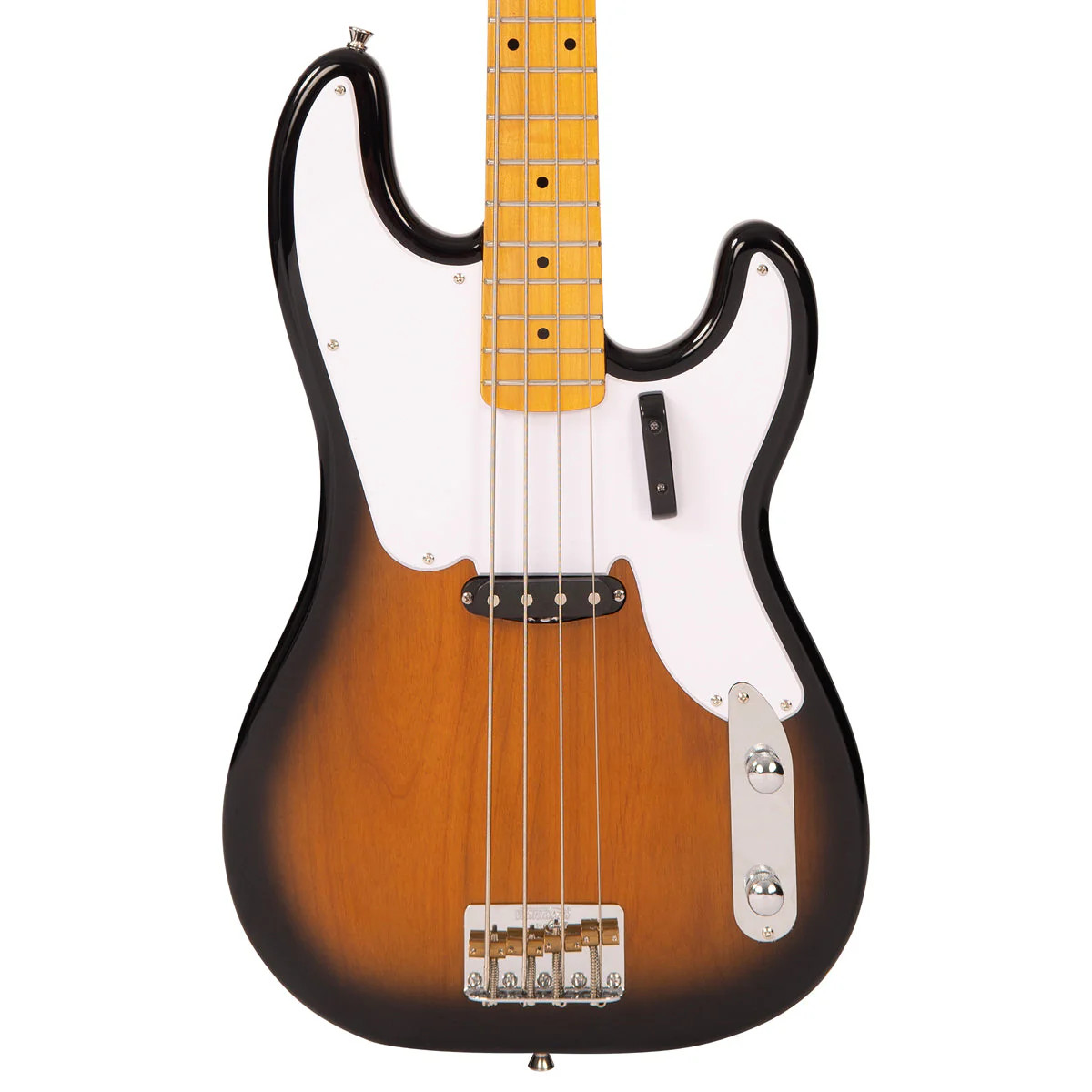 Vintage V51 ReIssued Bass Guitar - Two Tone Sunburst (V51SB) | Musician Madness