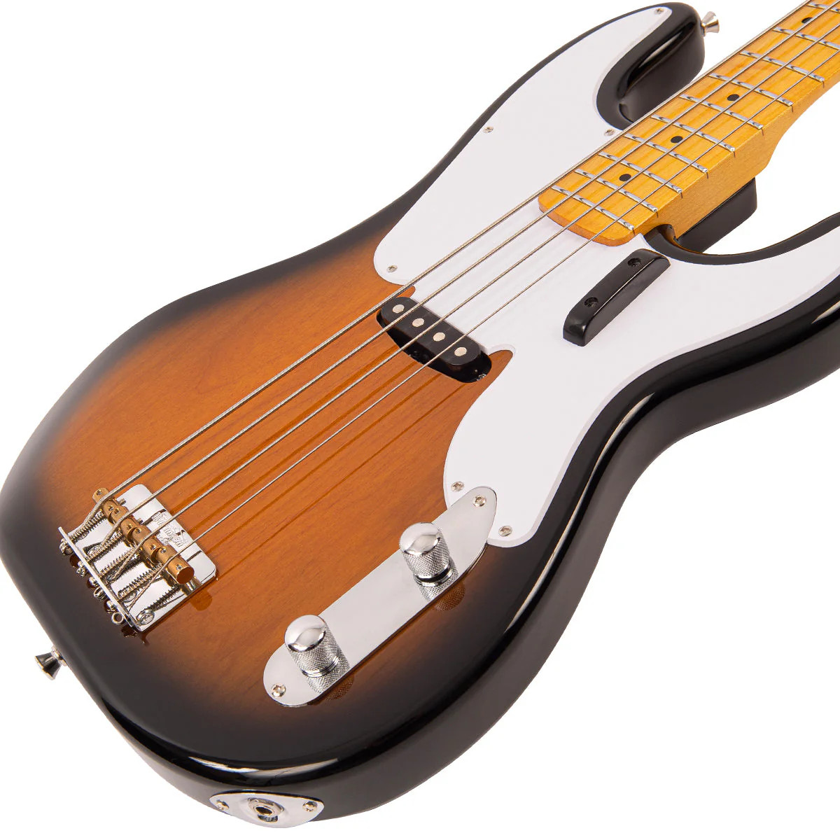 Vintage V51 ReIssued Bass Guitar - Two Tone Sunburst (V51SB) | Musician Madness