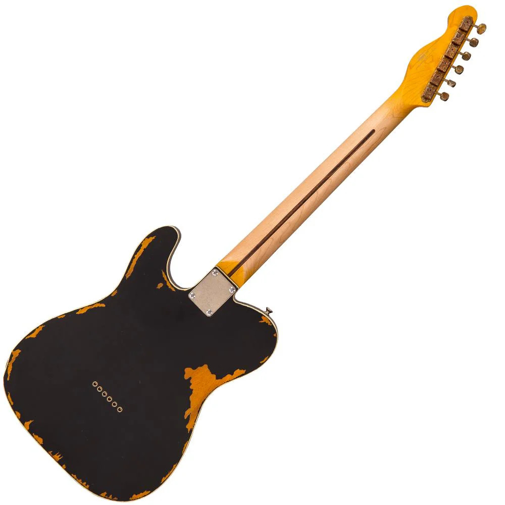 Vintage V59 ICON Electric Guitar - Distressed Black (V59MRBK) | Musician Madness