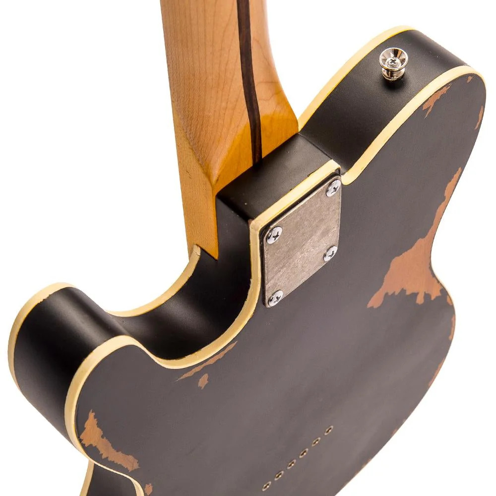 Vintage V59 ICON Electric Guitar - Distressed Black (V59MRBK)