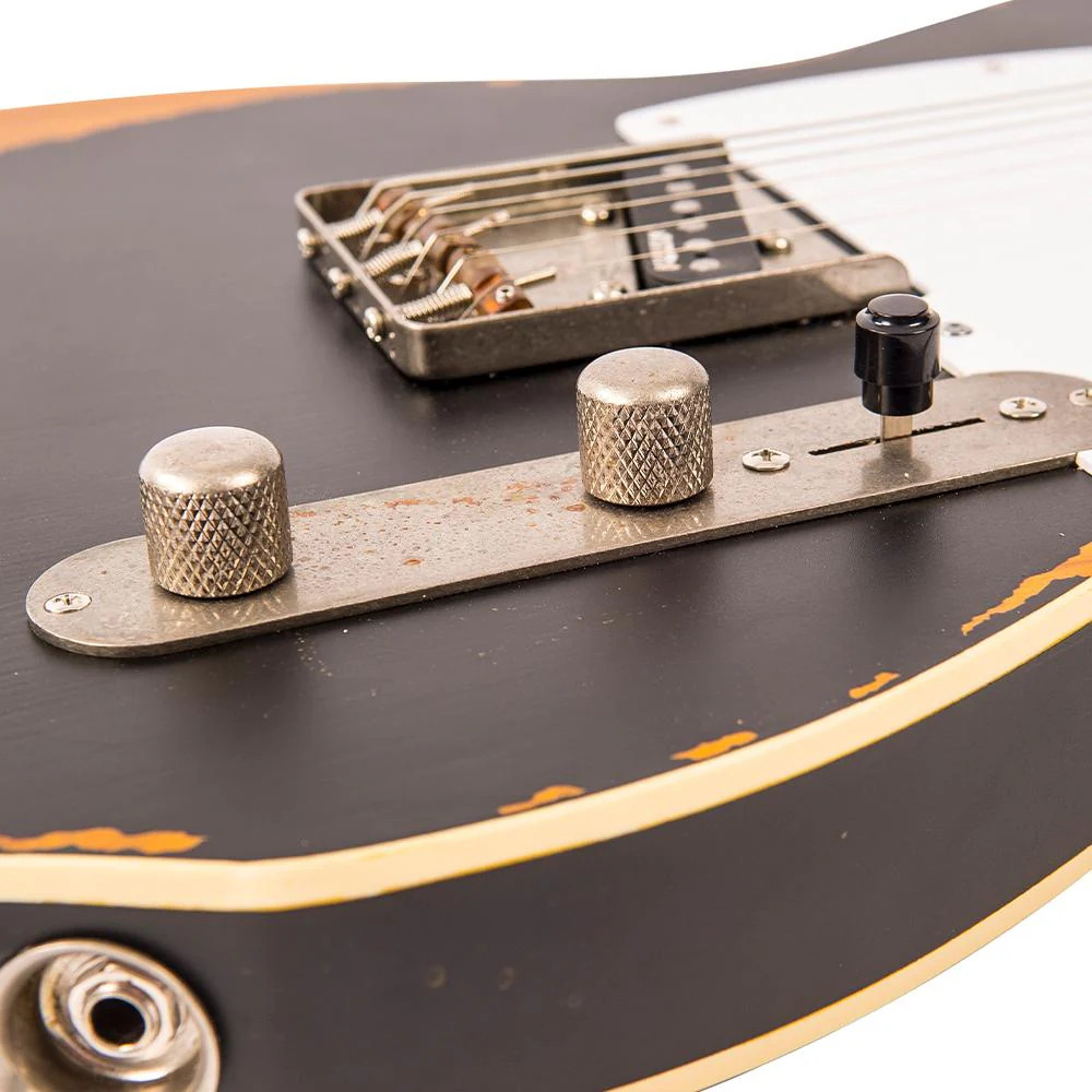 Vintage V59 ICON Electric Guitar - Distressed Black (V59MRBK)