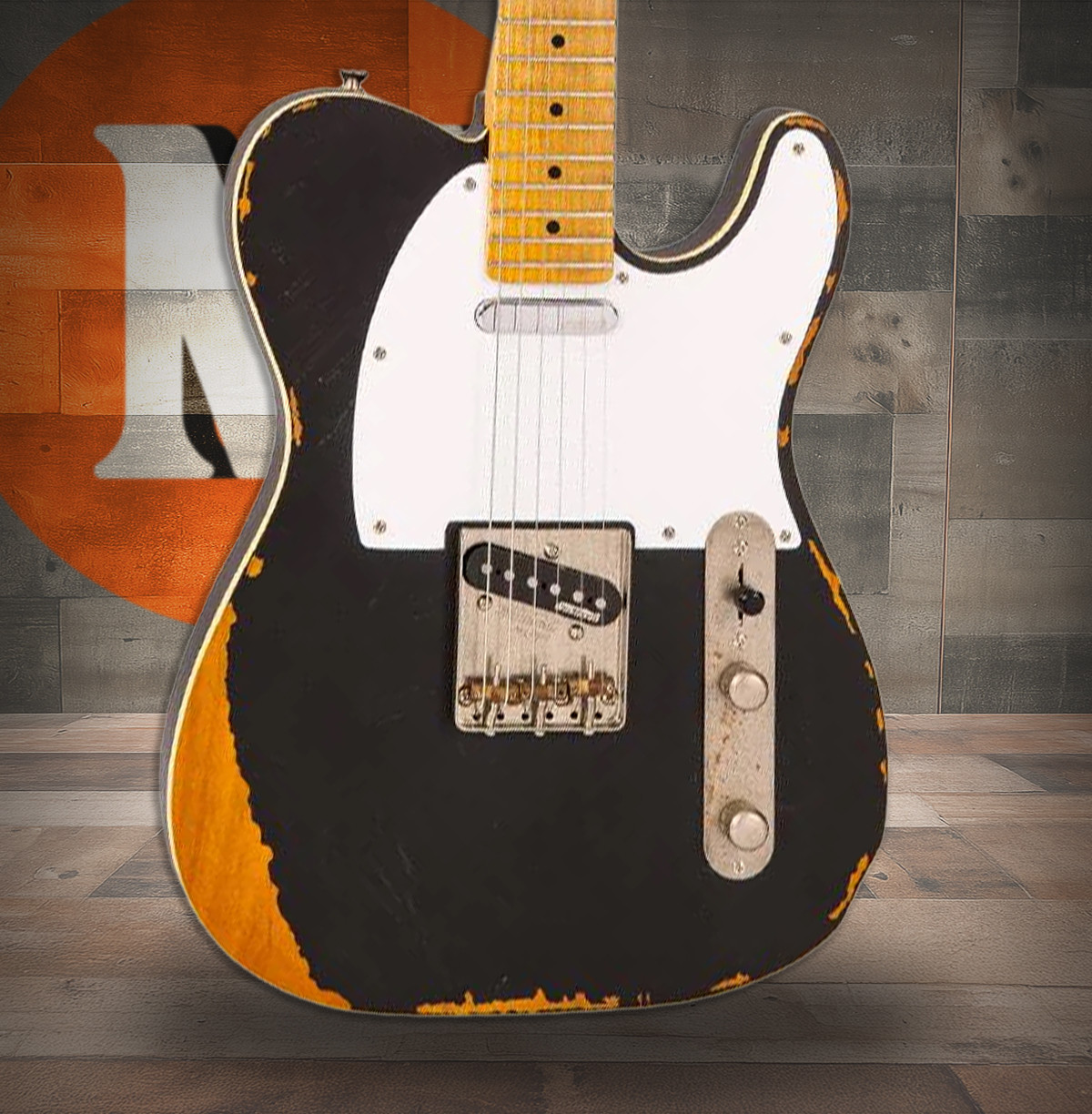 Vintage V59 ICON Electric Guitar - Distressed Black (V59MRBK) | Musician Madness