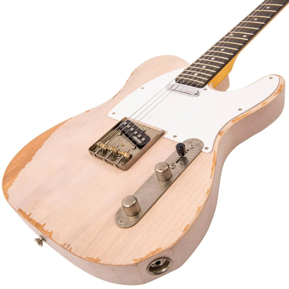Vintage V62 ICON Electric Guitar - Distressed Ash Blonde (V62MRAB) | Musician Madness