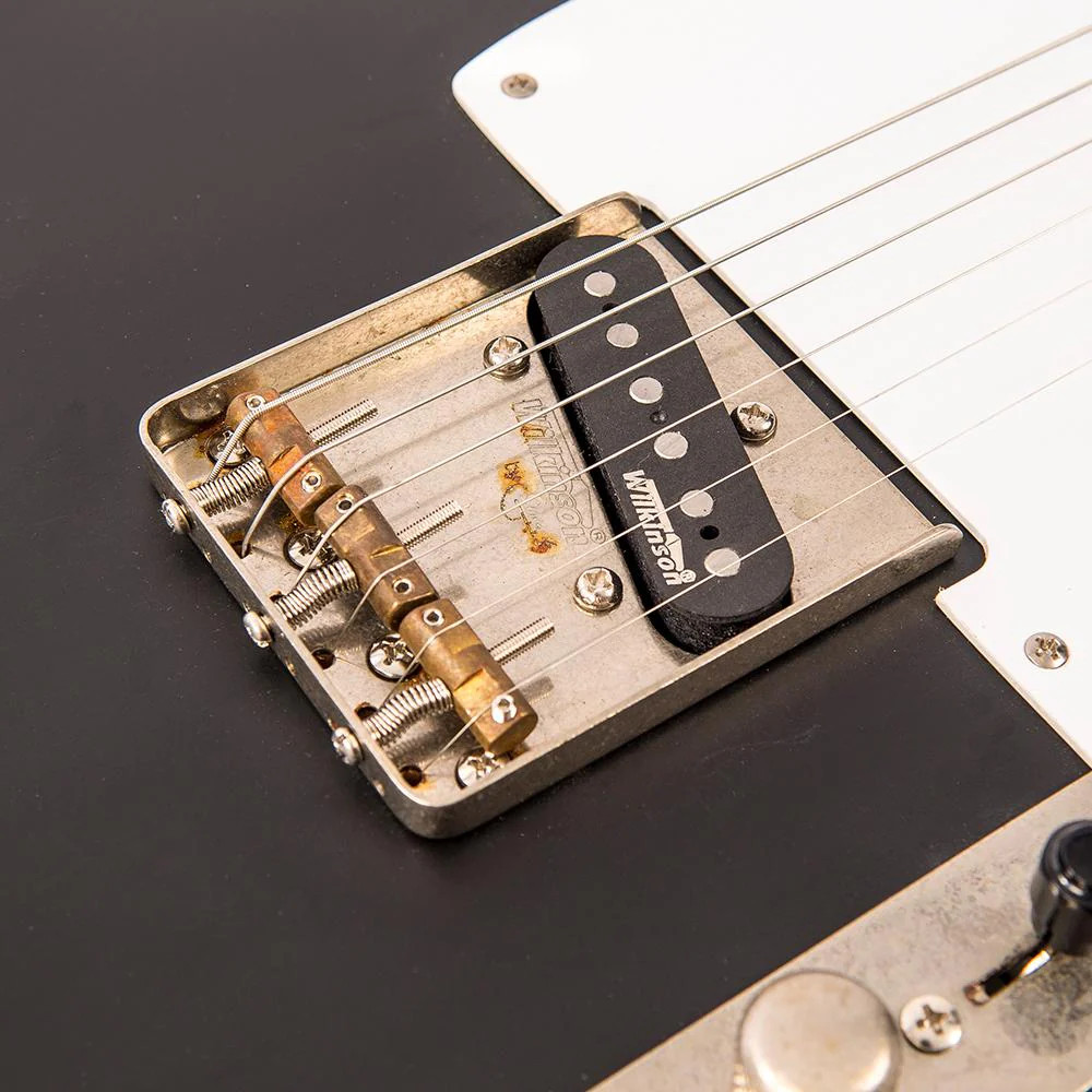 Vintage V62 ICON Electric Guitar - Distressed Black (V62MRBK)