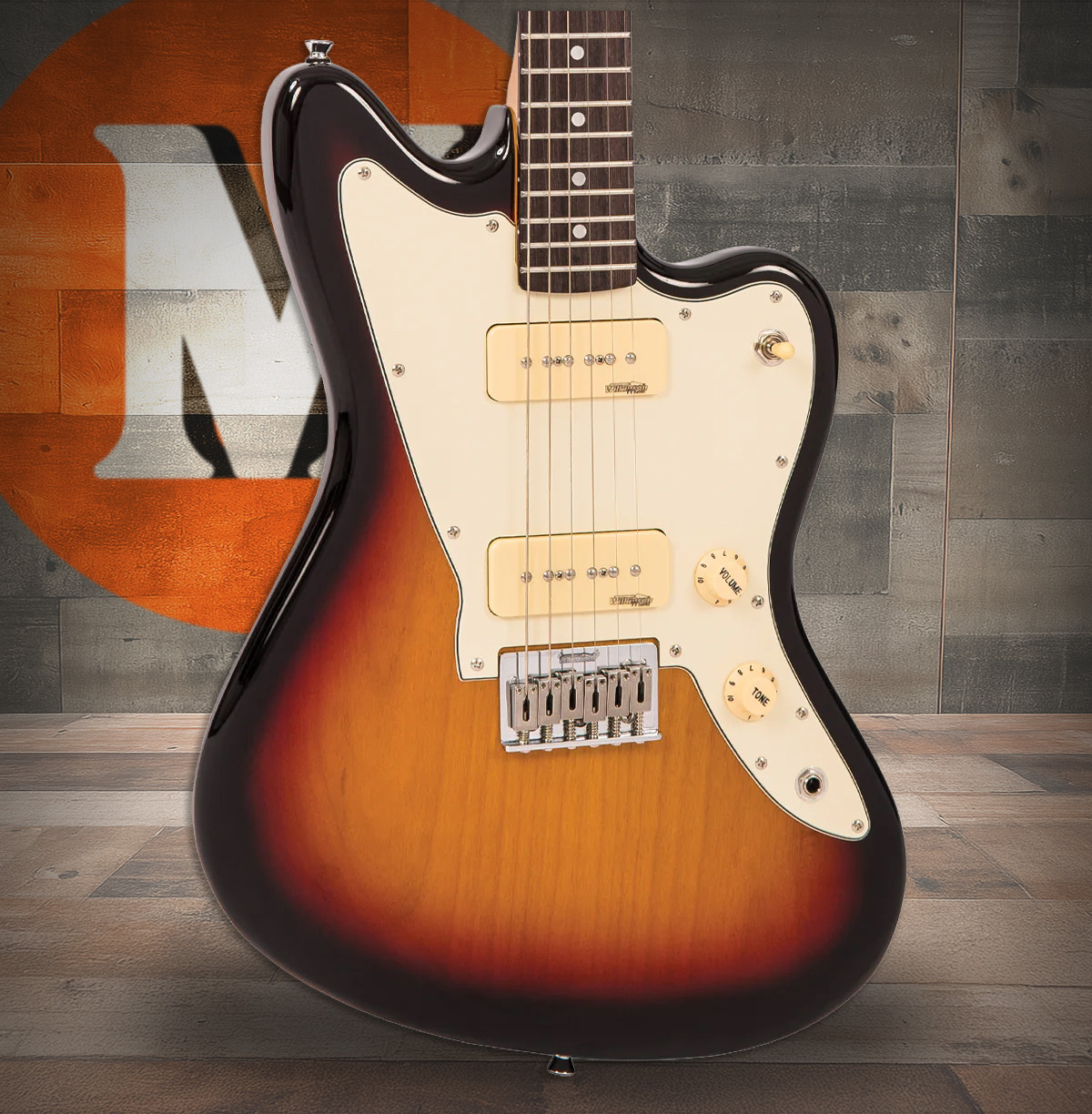 Vintage V65 ReIssued Hard Tail Electric Guitar - Tobacco Sunburst (V65HTSB)