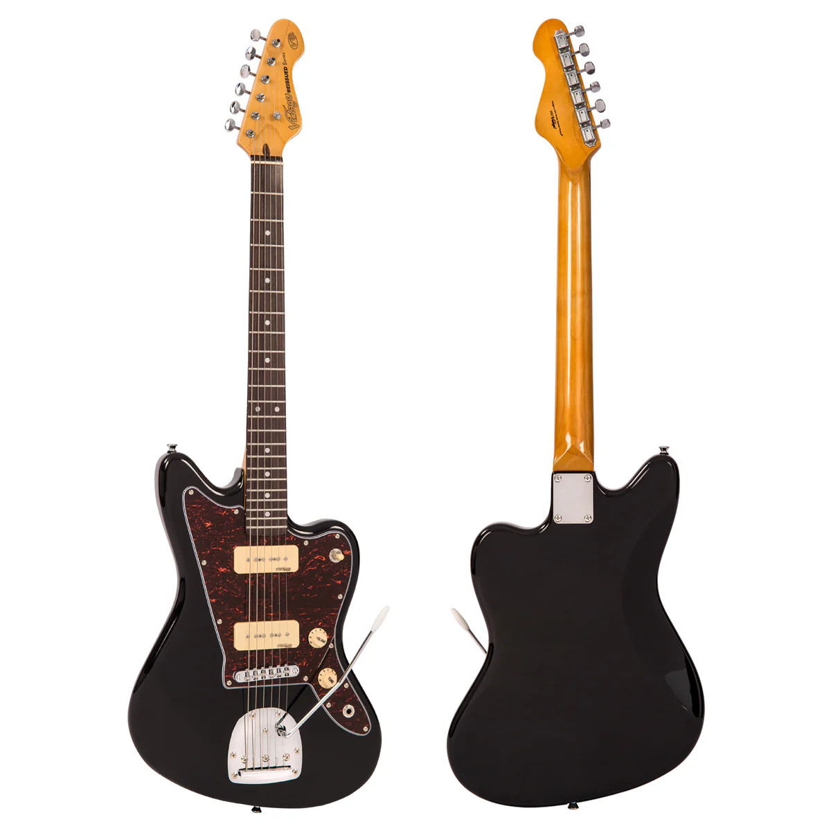 Vintage V65 ReIssued Vibrato Electric Guitar - Boulevard Black (V65VBK)