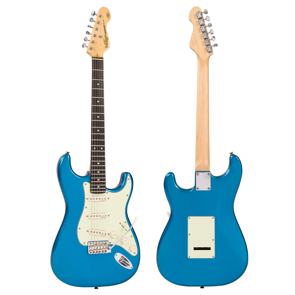 Vintage V6 ReIssued Electric Guitar - Candy Apple Blue (V6CAB) | Musician Madness