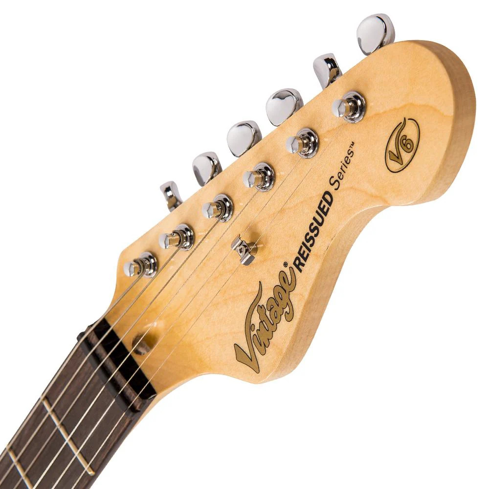 Vintage V6 ReIssued Electric Guitar - Candy Apple Blue (V6CAB) | Musician Madness