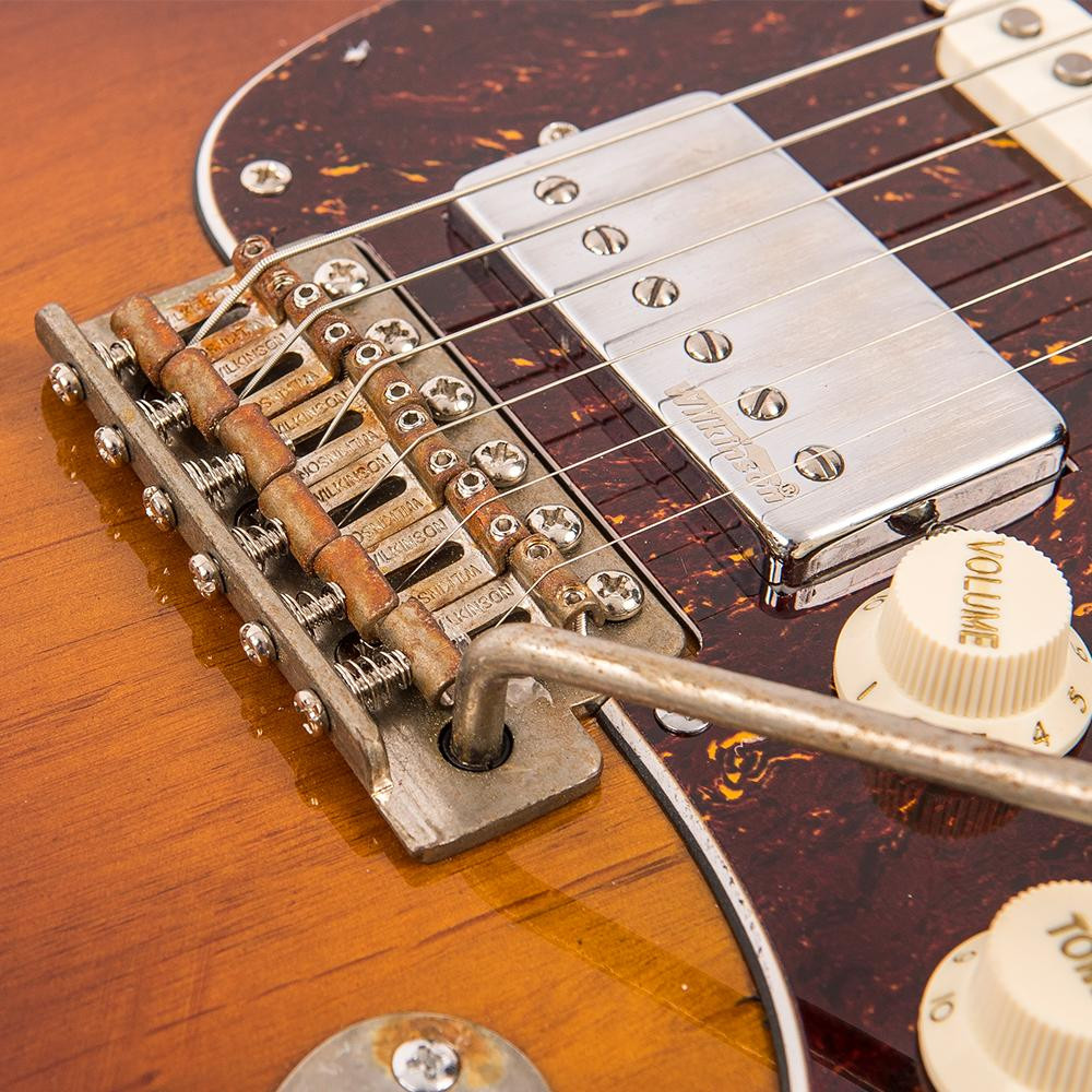 Vintage V6H ICON HSS Electric Guitar - Ultra-Gloss Distressed Sunset Sunburst (V6HMRSSB) | Musician Madness