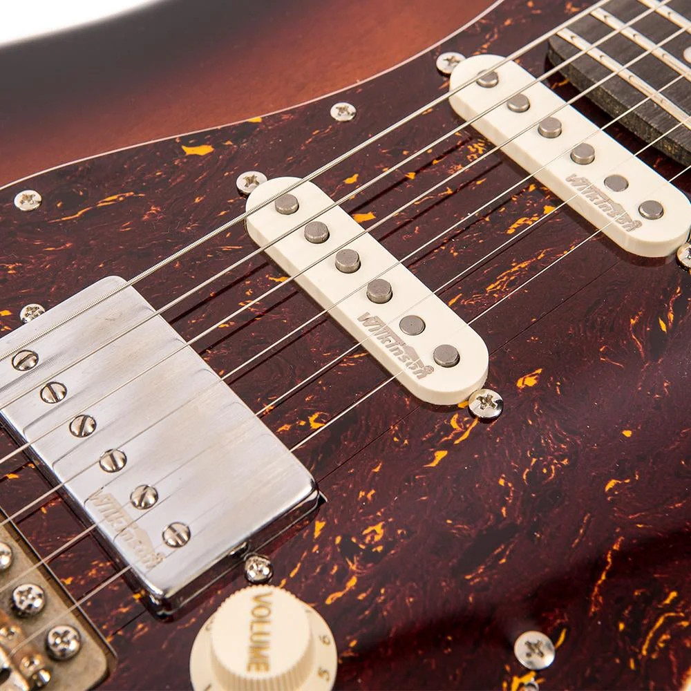 Vintage V6H ICON HSS Electric Guitar - Ultra-Gloss Distressed Sunset Sunburst (V6HMRSSB) | Musician Madness