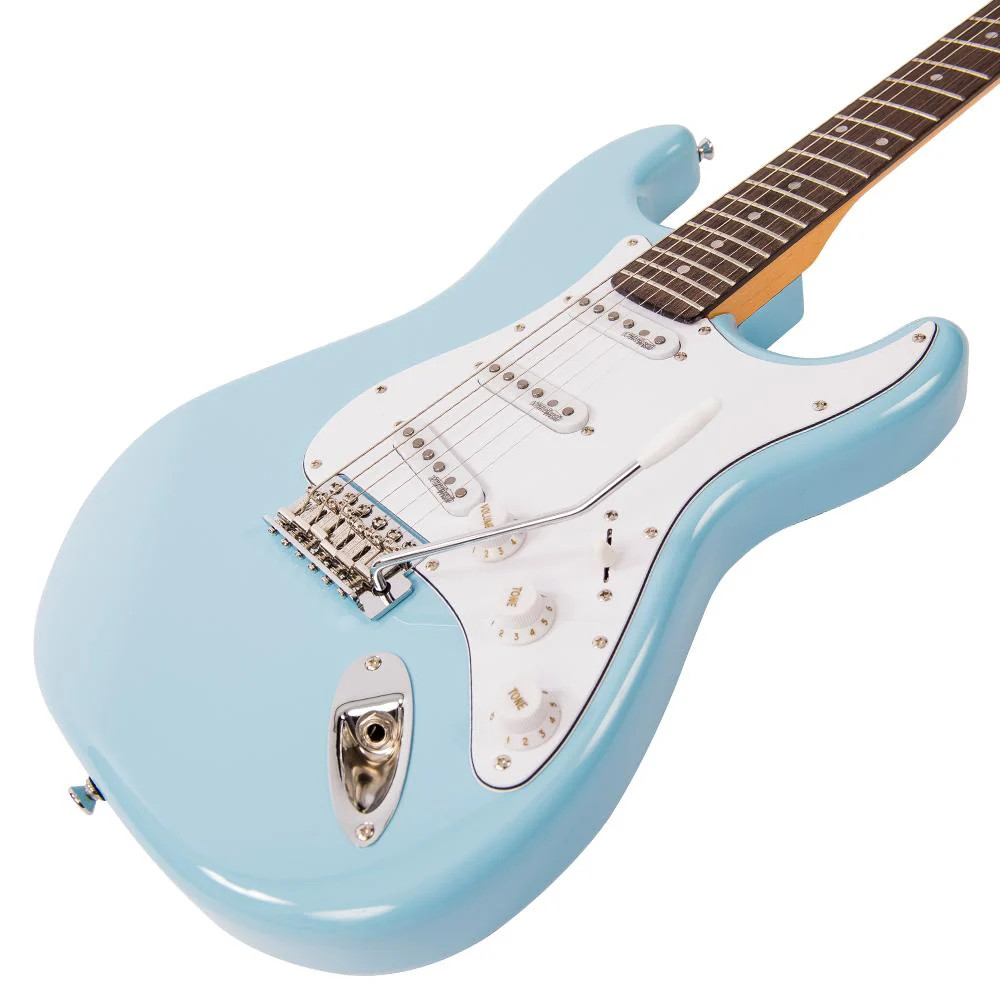 Vintage V6 ReIssued Electric Guitar - Laguna Blue (V6LB) | Musician Madness