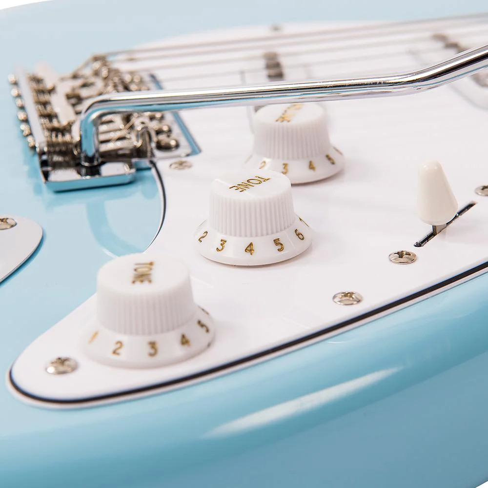 Vintage V6 ReIssued Electric Guitar - Laguna Blue (V6LB)