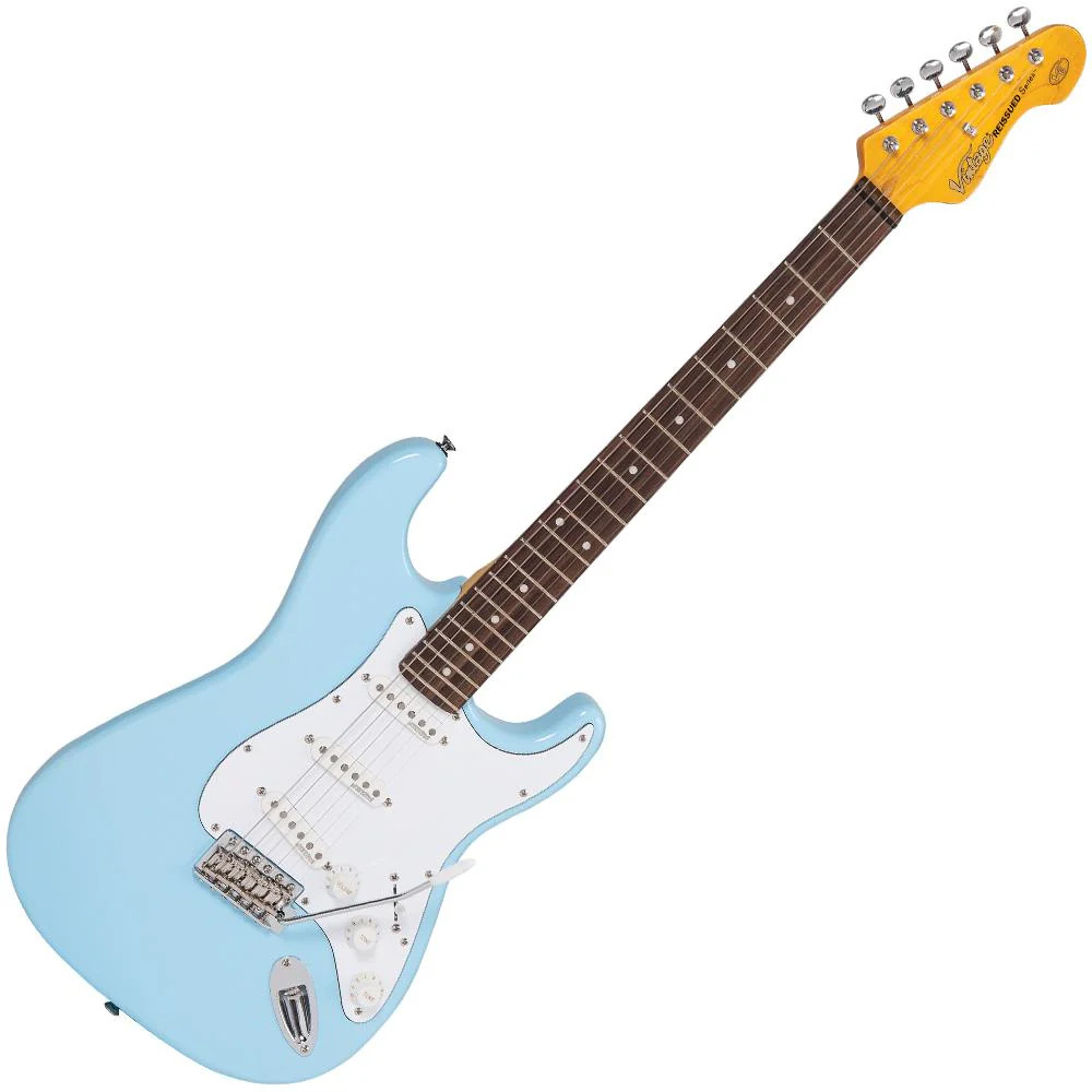 Vintage V6 ReIssued Electric Guitar - Laguna Blue (V6LB)