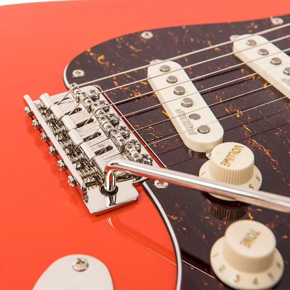 Vintage V6M ReIssued Electric Guitar - Firenza Red (V6MFR) | Musician Madness