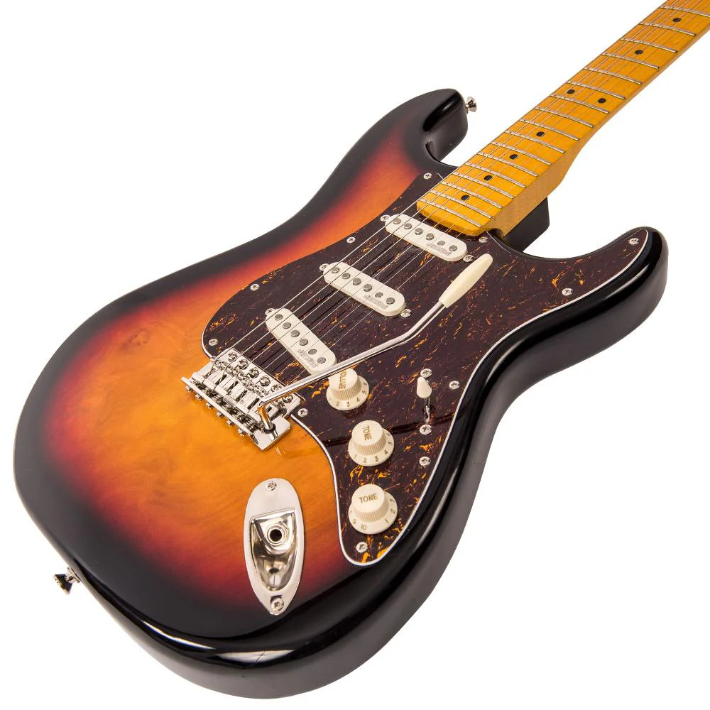 Vintage V6M ReIssued Electric Guitar - Sunburst (V6MSSB)