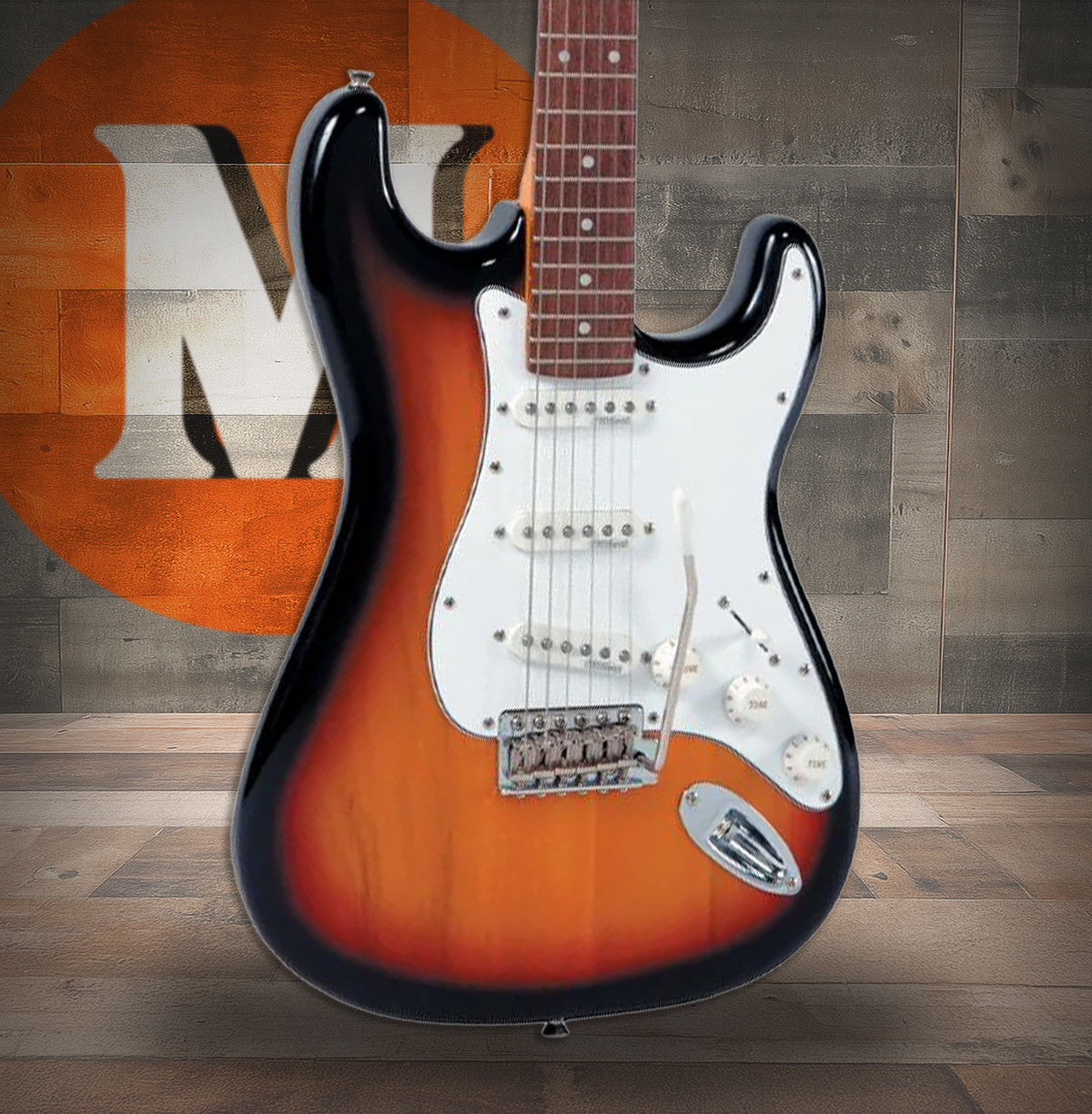 Vintage V6 ReIssued Electric Guitar - Sunset Sunburst (V6SSB)