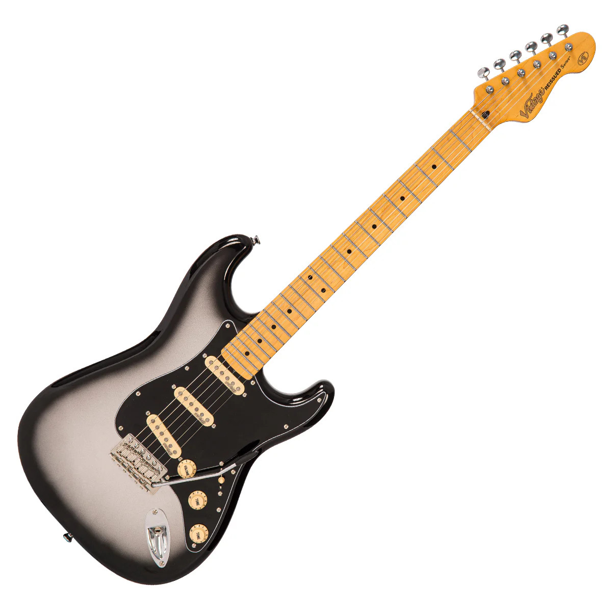 Vintage V6 ReIssued Electric Guitar - Silverburst (V6SVR) | Musician Madness